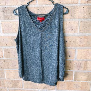 Jennifer Lopez Embellished Criss Cross Tank Top